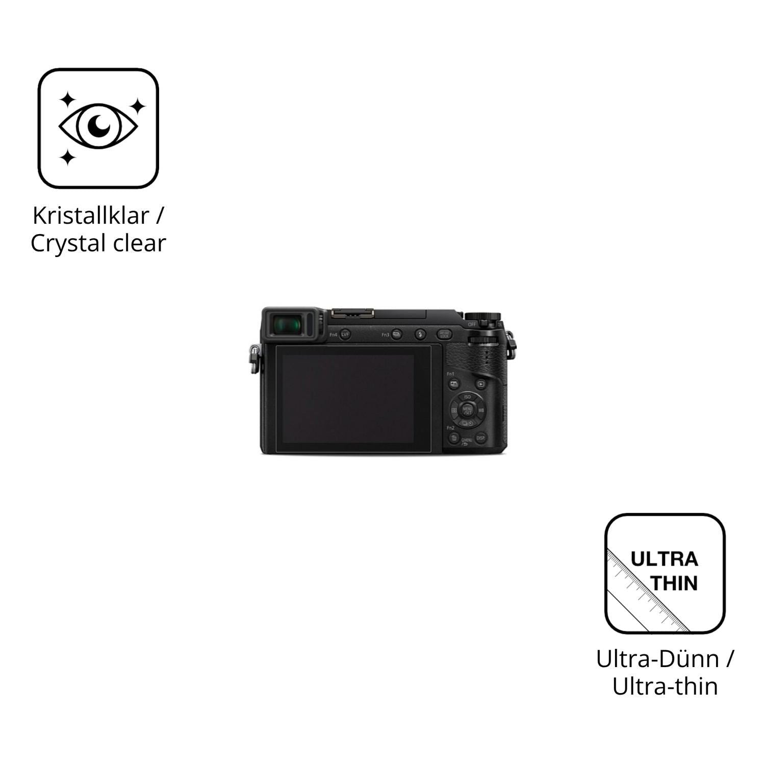 4x Schutzfolie klar für Panasonic Lumix GX-80 Disp (5)