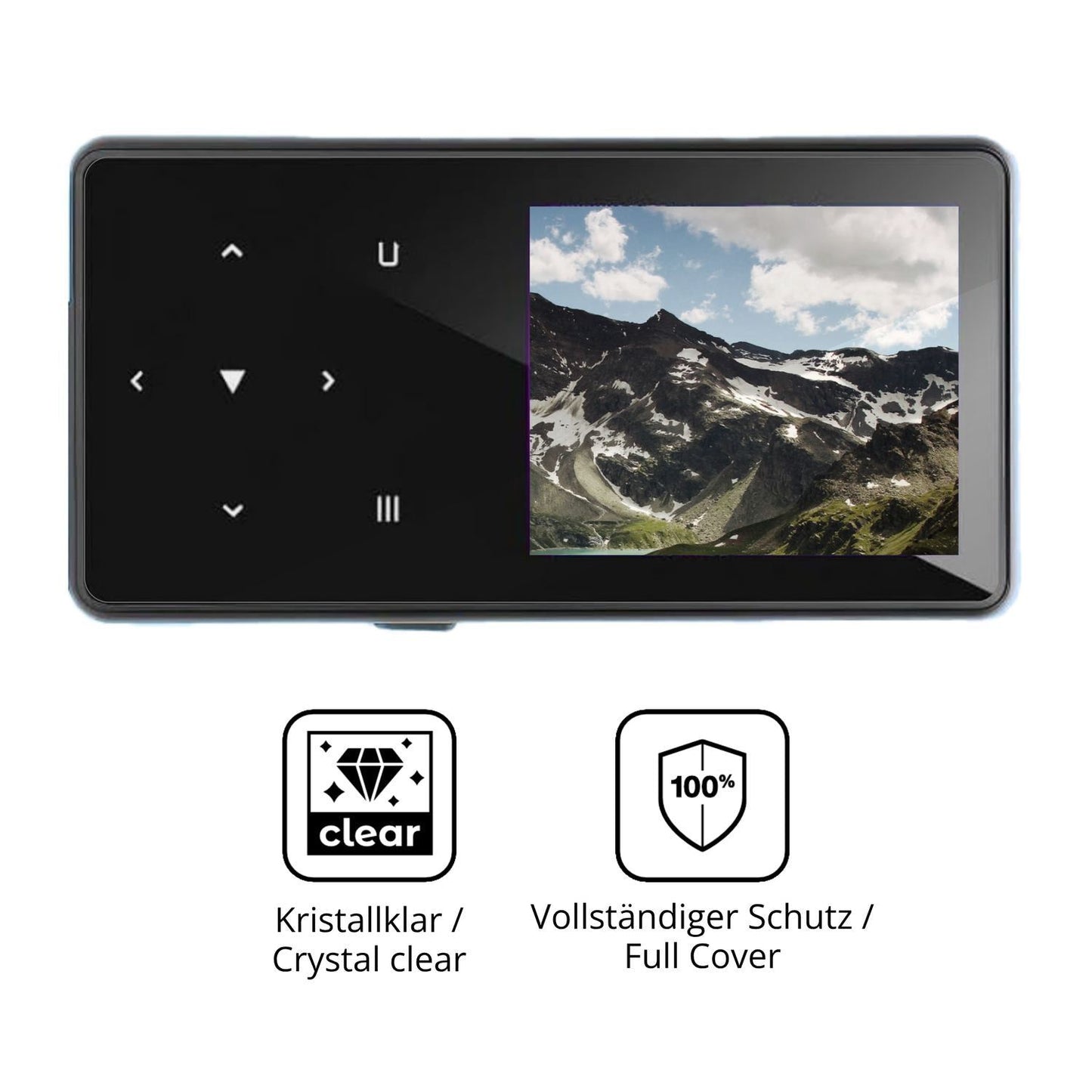 2x 3D Full Cover Schutzfolie für Aroeally MP3-179 (5)