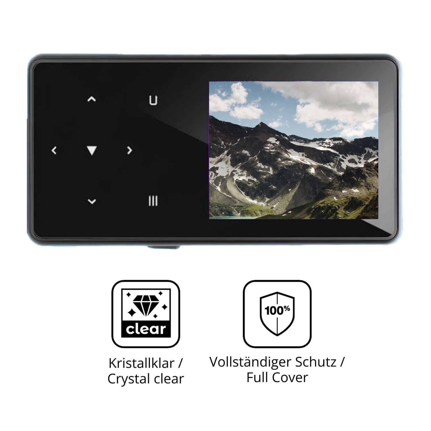 2x 3D Full Cover Schutzfolie für Aroeally MP3-179 (5)