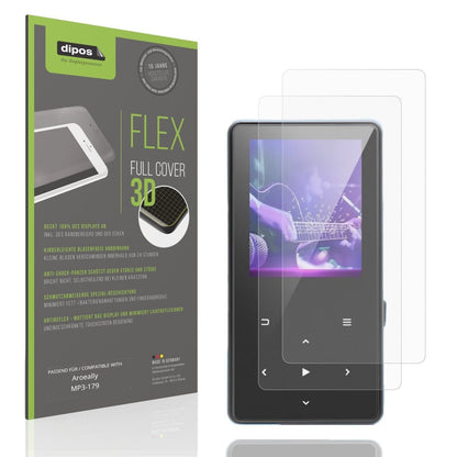 2x Full Cover Schutzfolie matt für Aroeally MP3-17 (1)