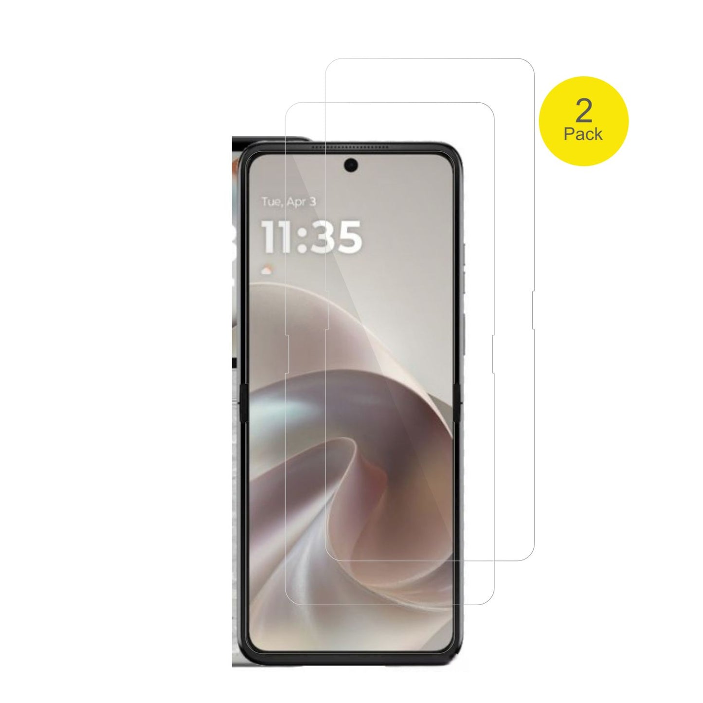 2x 3D Full Cover Schutzfolie für Motorola Razr 70  (2)