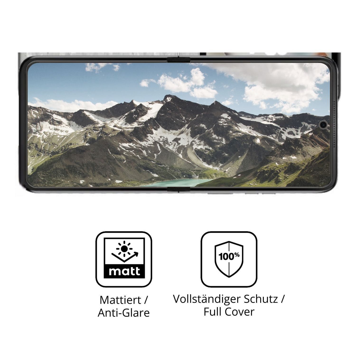 2x Full Cover Schutzfolie matt für Motorola Razr 7 (5)