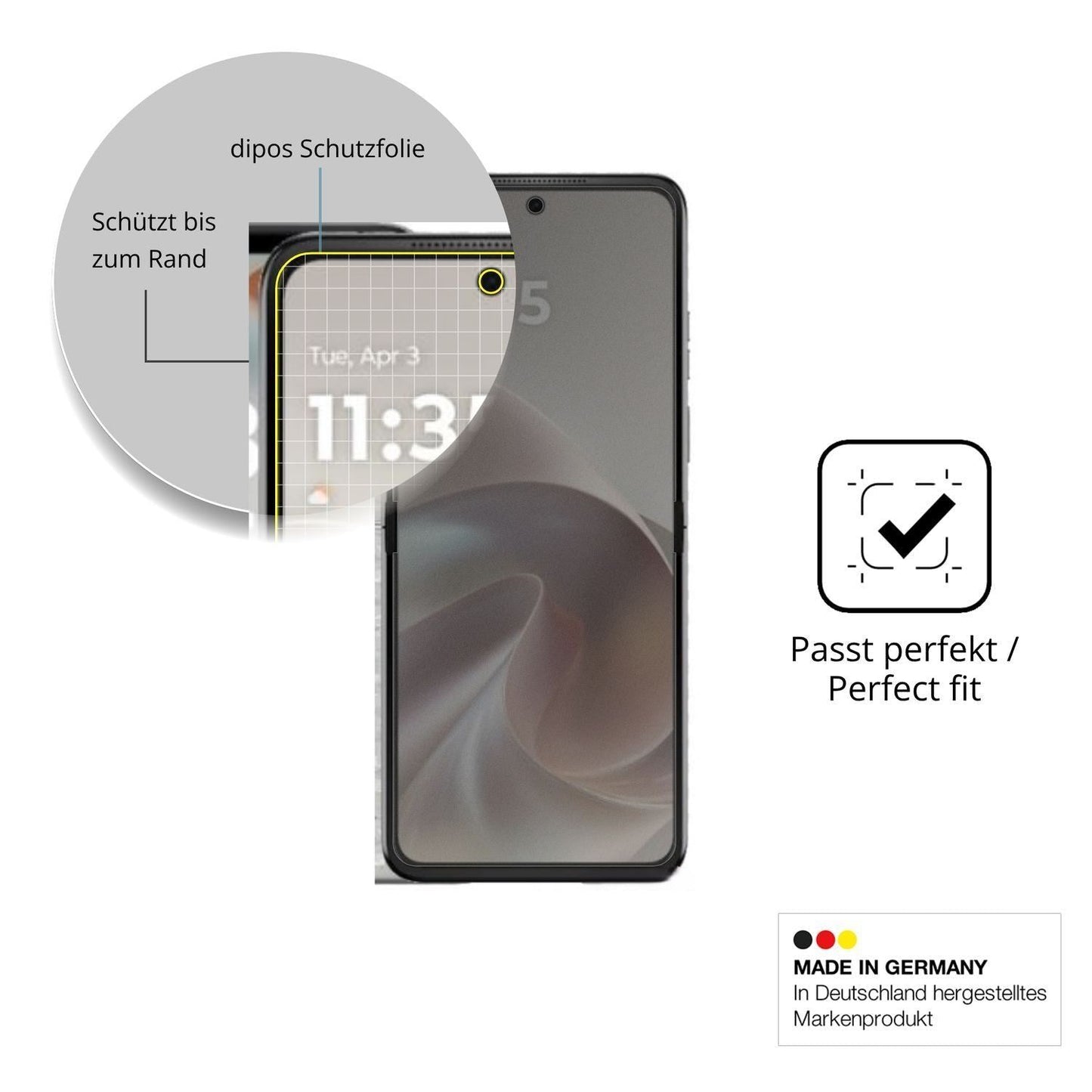 Full Cover Privacy Blickschutzfolie für Motorola R (4)