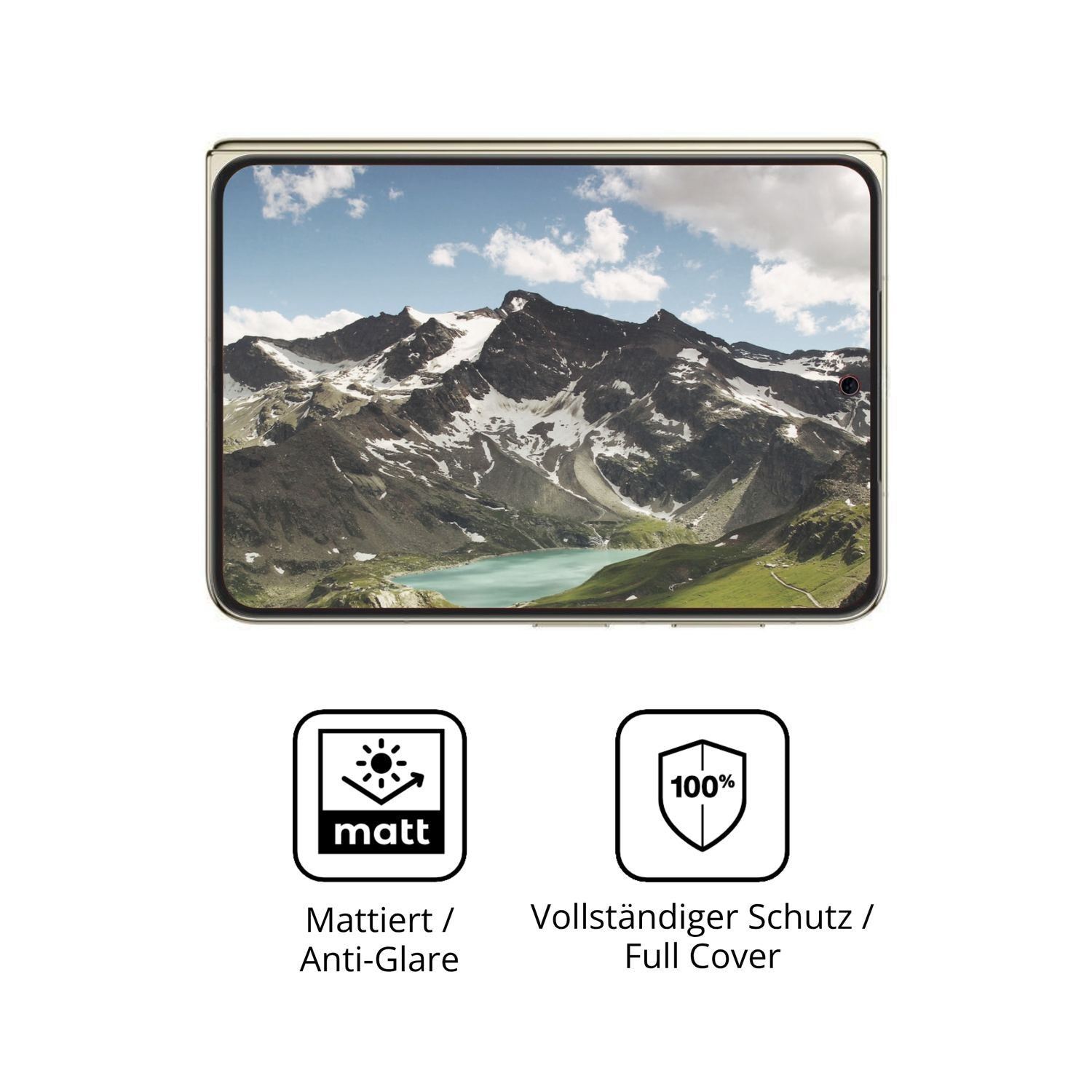 2x Full Cover Schutzfolie matt für Huawei Pura X M (5)