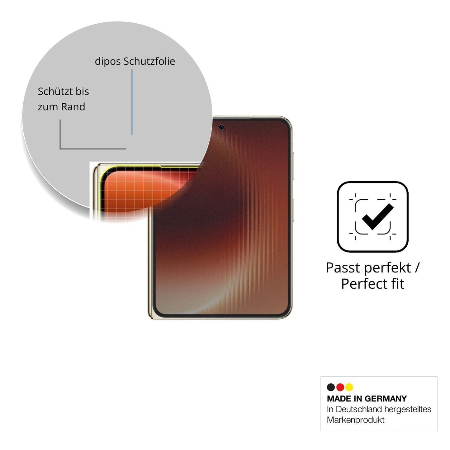 Full Cover Privacy Blickschutzfolie für Huawei Pur (4)