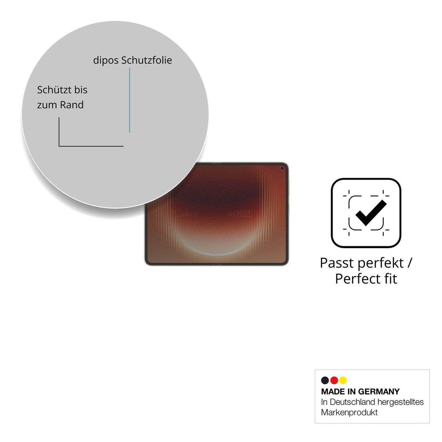 Full Cover Privacy Blickschutzfolie für Huawei Pur (4)
