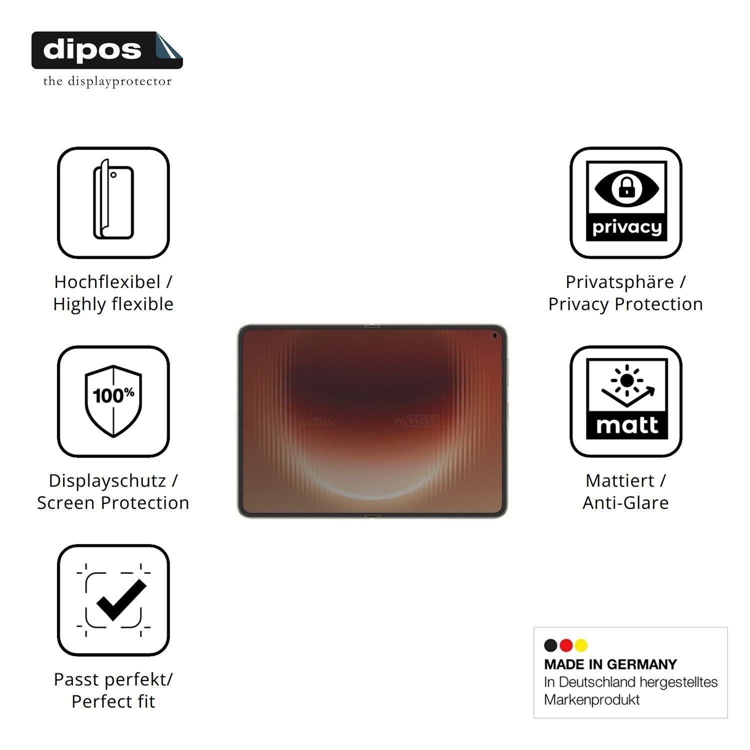 Full Cover Privacy Blickschutzfolie für Huawei Pur (5)