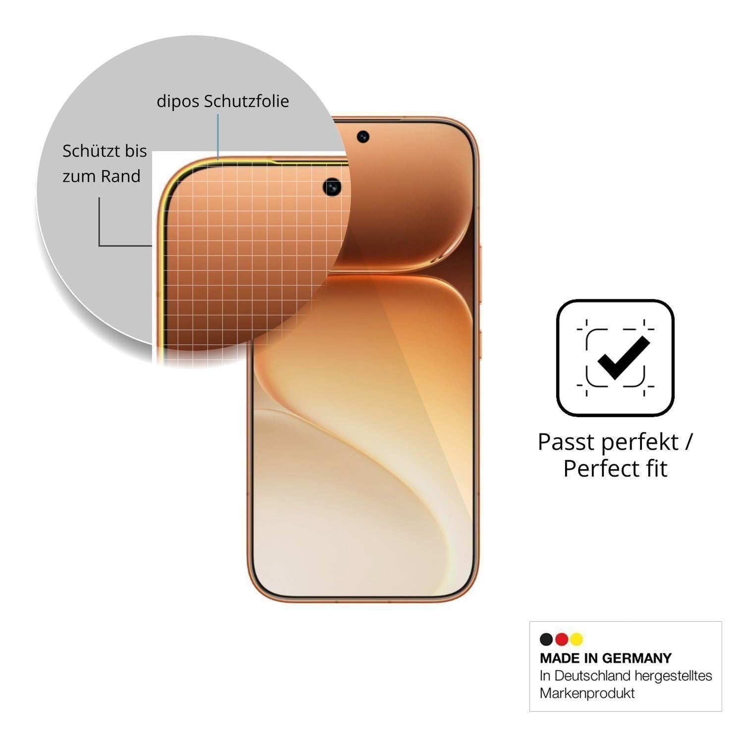 2x 3D Full Cover Schutzfolie für Honor 600 Vitalit (6)