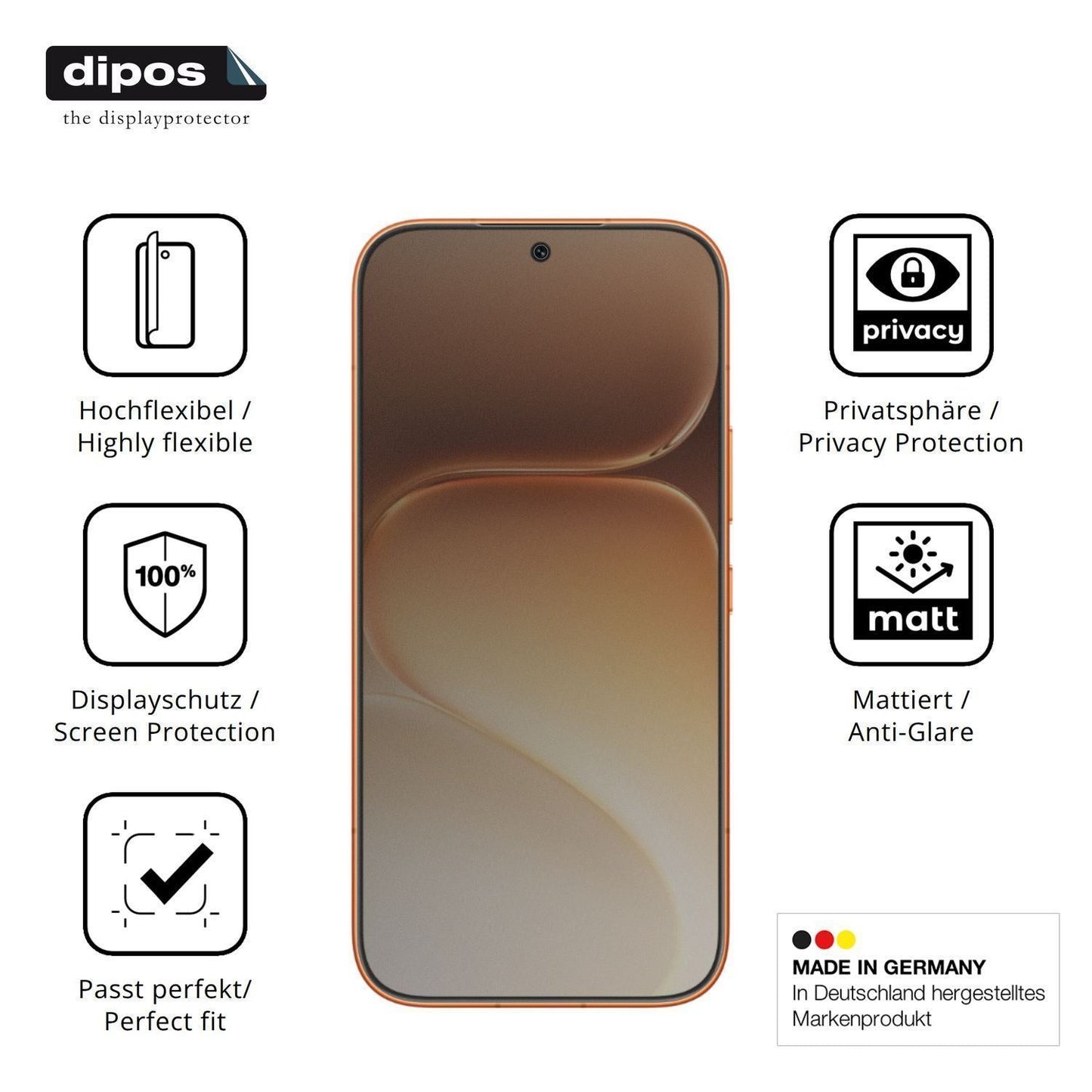 Full Cover Privacy Blickschutzfolie für Honor 600  (5)