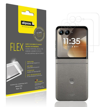 2x 3D Full Cover Schutzfolie für Motorola Razr 70  (1)