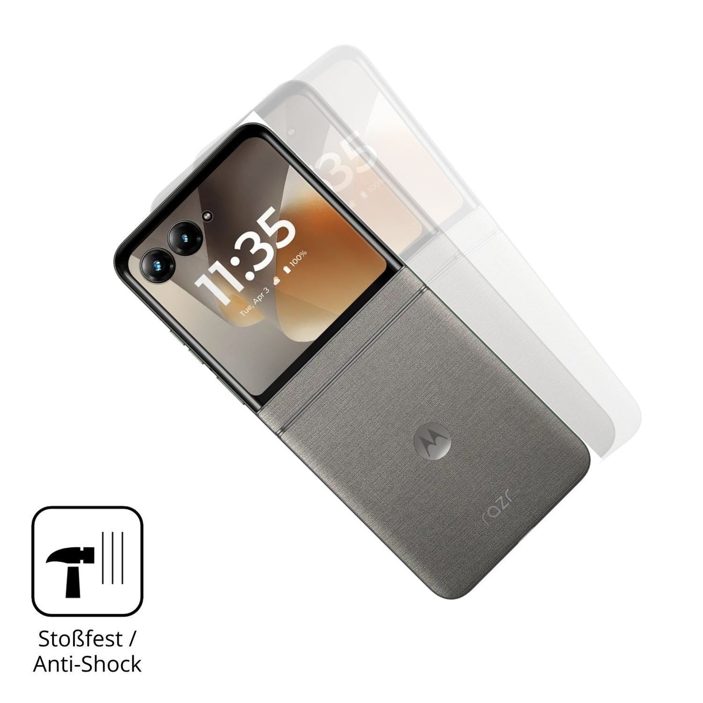 2x 3D Full Cover Schutzfolie für Motorola Razr 70  (4)