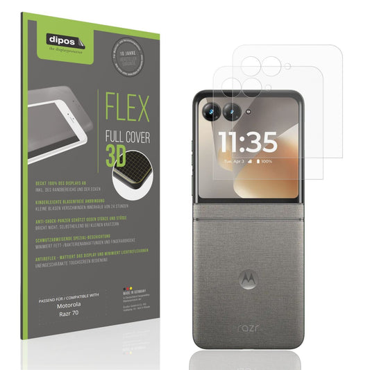 2x Full Cover Schutzfolie matt für Motorola Razr 7 (1)