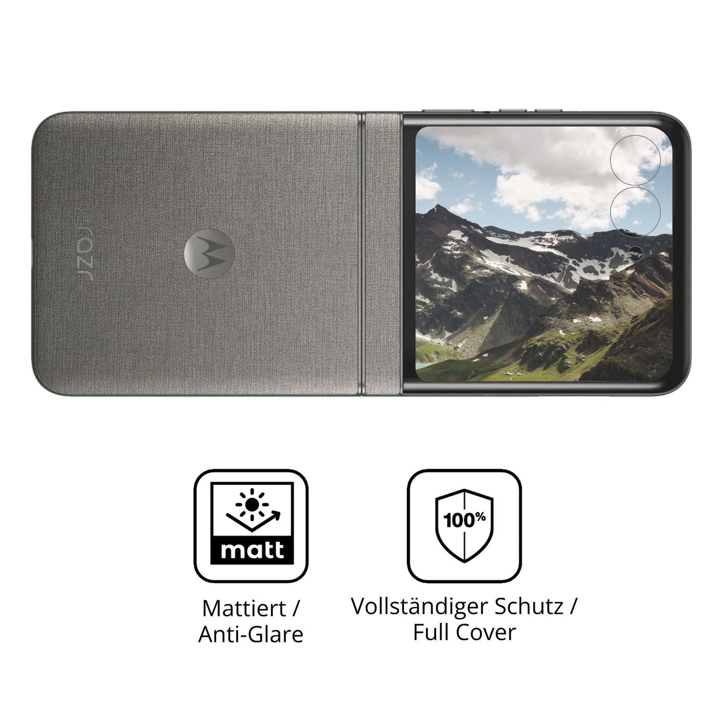2x Full Cover Schutzfolie matt für Motorola Razr 7 (5)