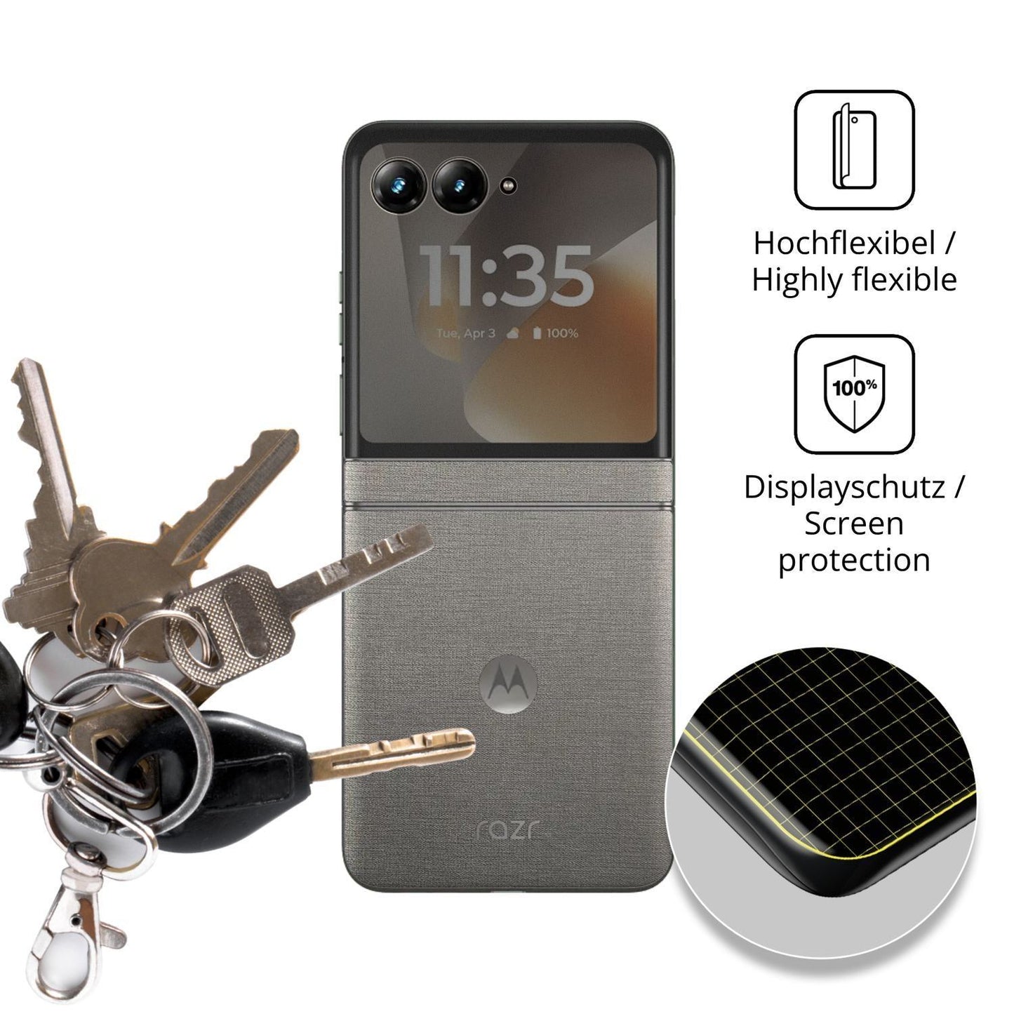 Full Cover Privacy Blickschutzfolie für Motorola R (3)