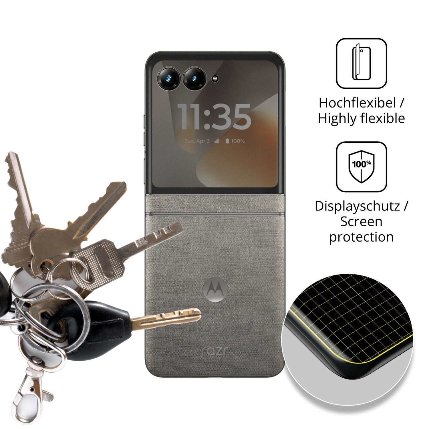 Full Cover Privacy Blickschutzfolie für Motorola R (3)