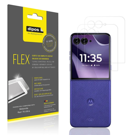 2x 3D Full Cover Schutzfolie für Motorola Razr 70  (1)