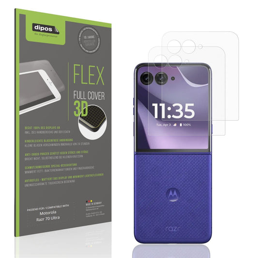 2x Full Cover Schutzfolie matt für Motorola Razr 7 (1)