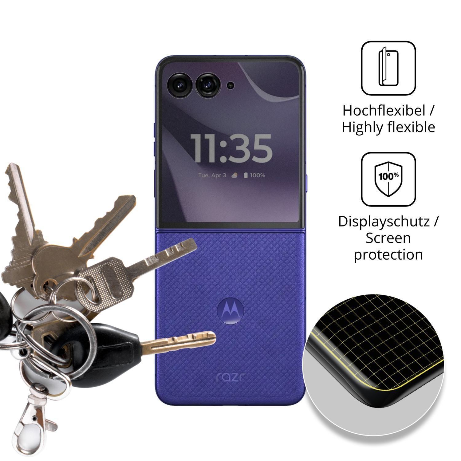Full Cover Privacy Blickschutzfolie für Motorola R (3)