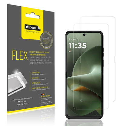 2x 3D Full Cover Schutzfolie für Motorola Razr 70  (1)
