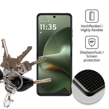 2x 3D Full Cover Schutzfolie für Motorola Razr 70  (3)