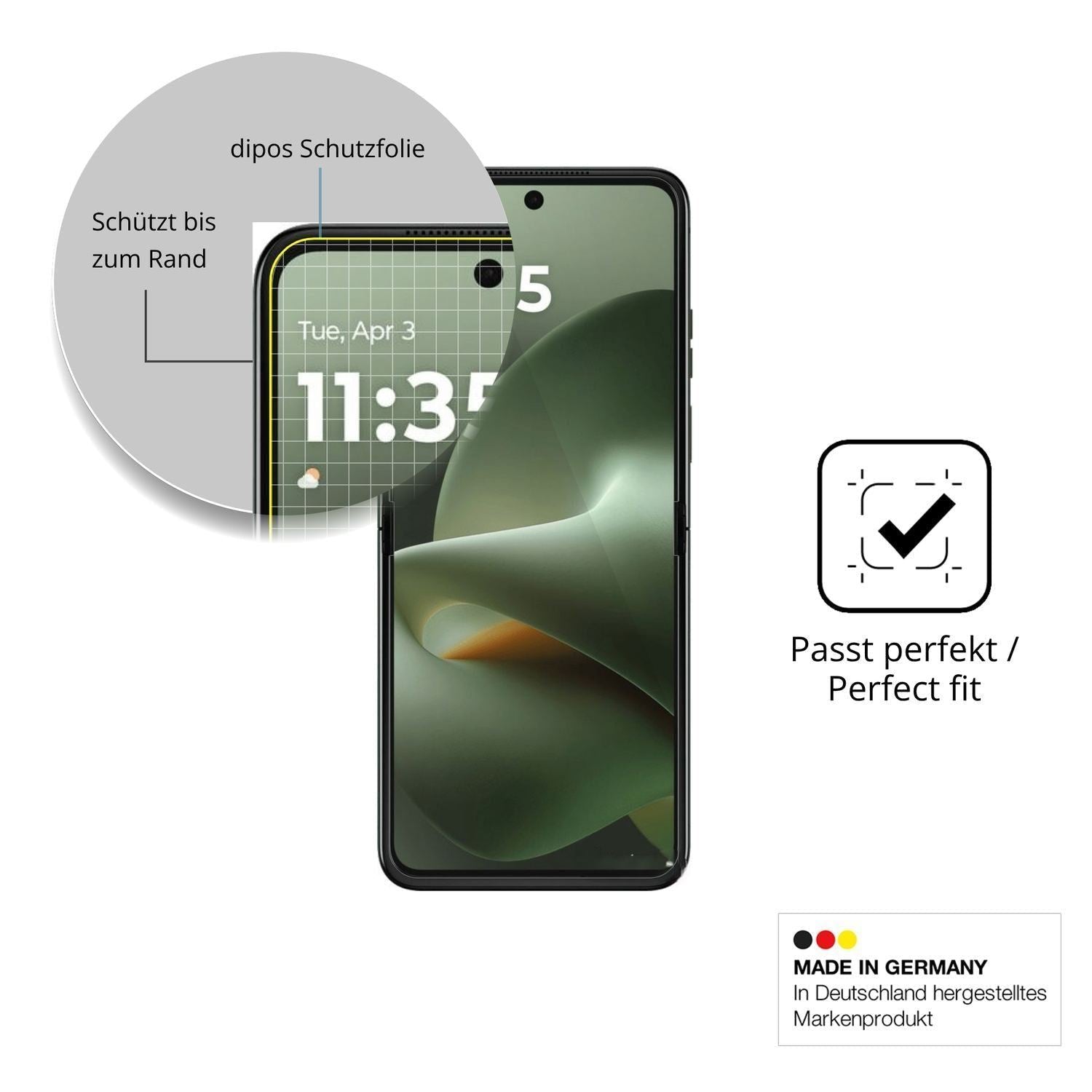 2x 3D Full Cover Schutzfolie für Motorola Razr 70  (6)
