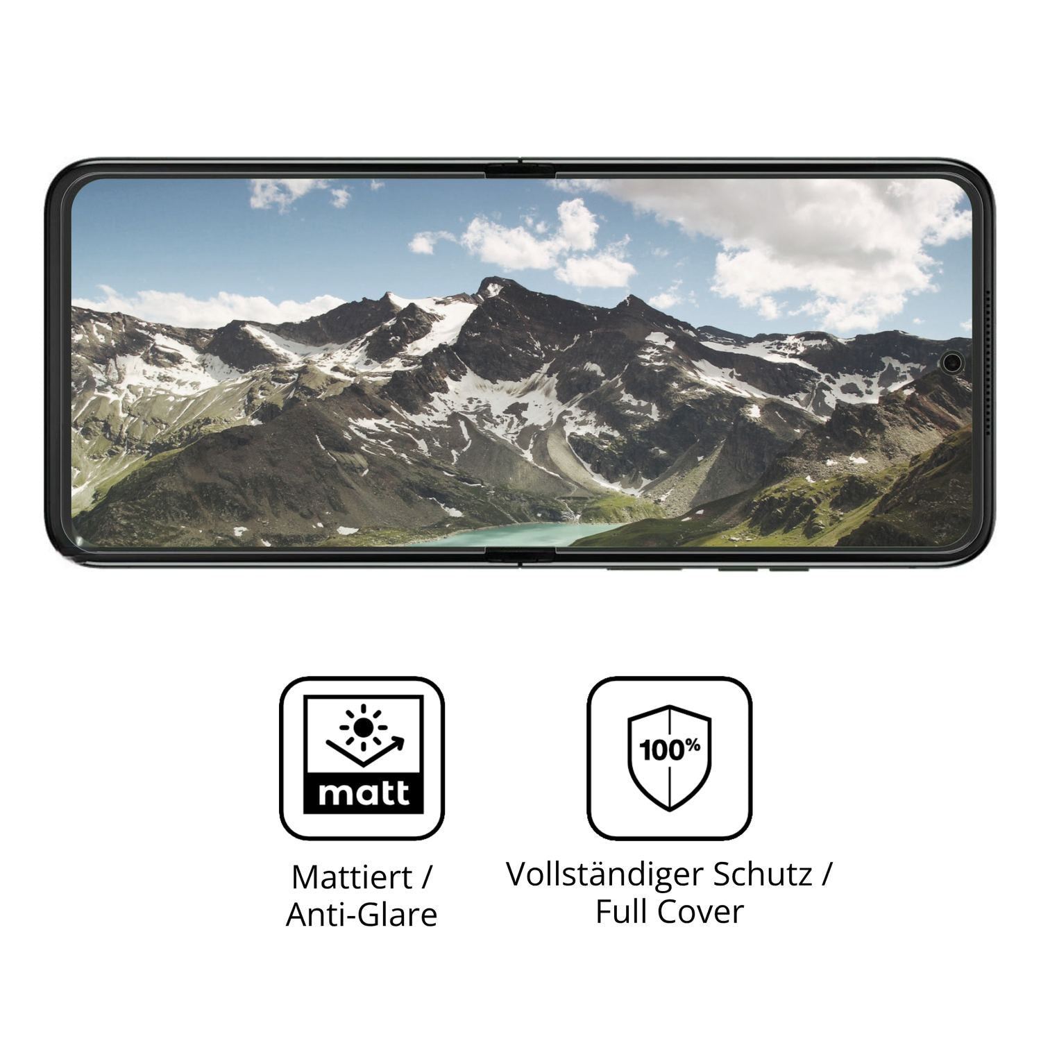 2x Full Cover Schutzfolie matt für Motorola Razr 7 (5)