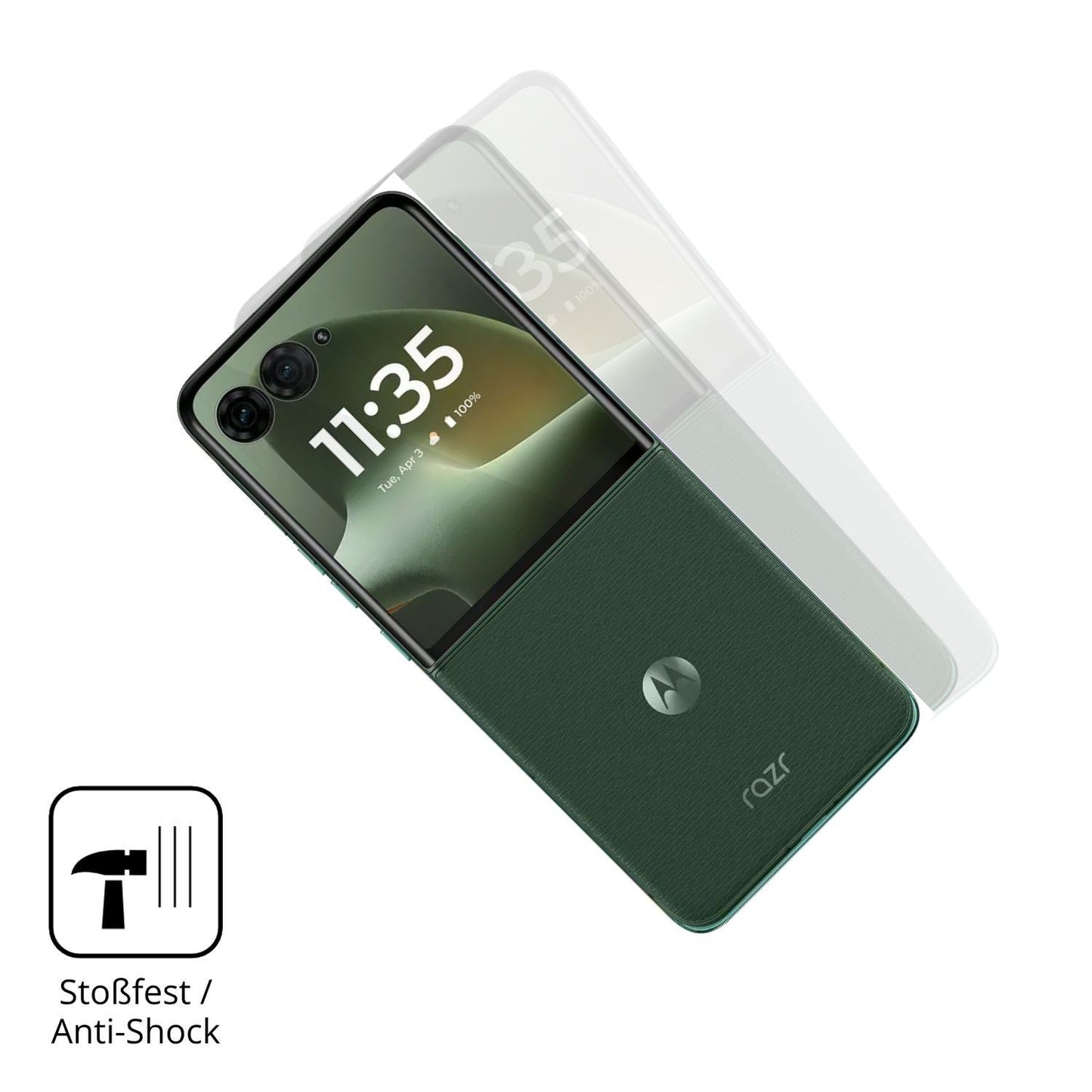 2x 3D Full Cover Schutzfolie für Motorola Razr 70  (4)