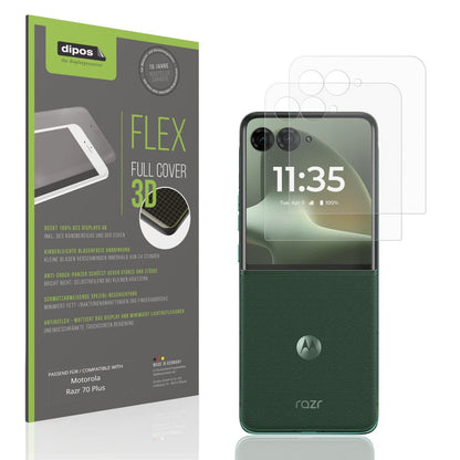 2x Full Cover Schutzfolie matt für Motorola Razr 7 (1)