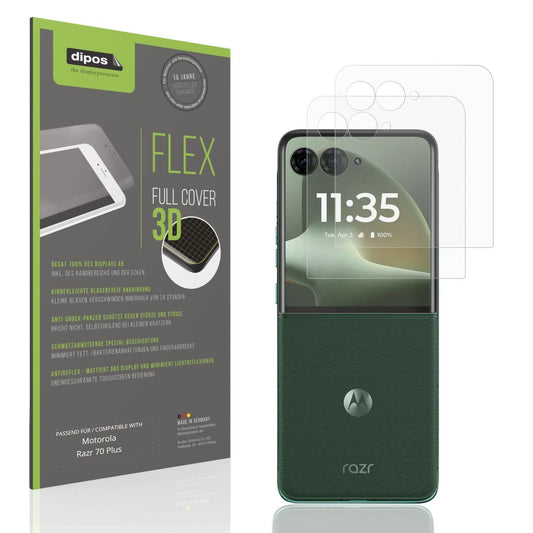 2x Full Cover Schutzfolie matt für Motorola Razr 7 (1)