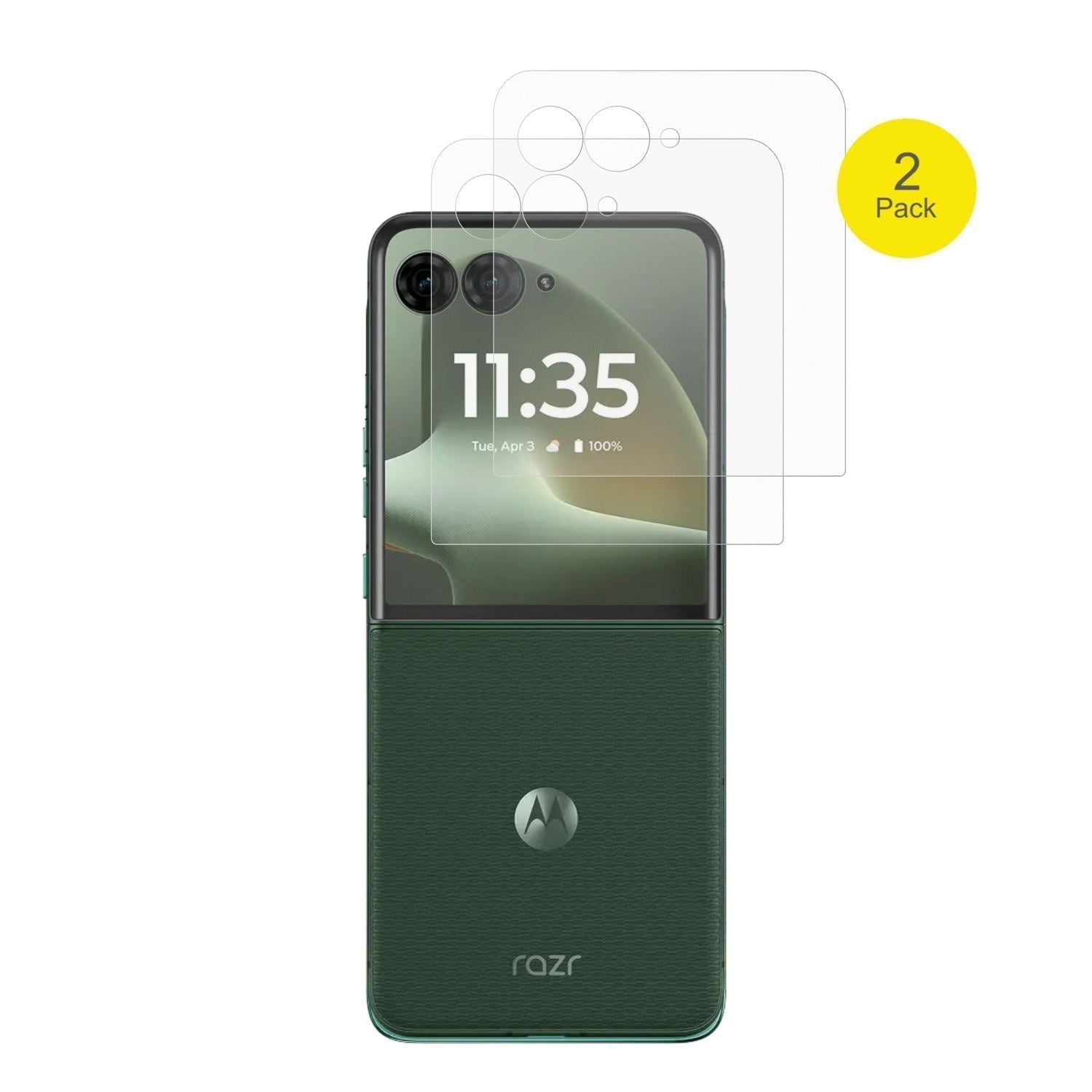 2x Full Cover Schutzfolie matt für Motorola Razr 7 (2)