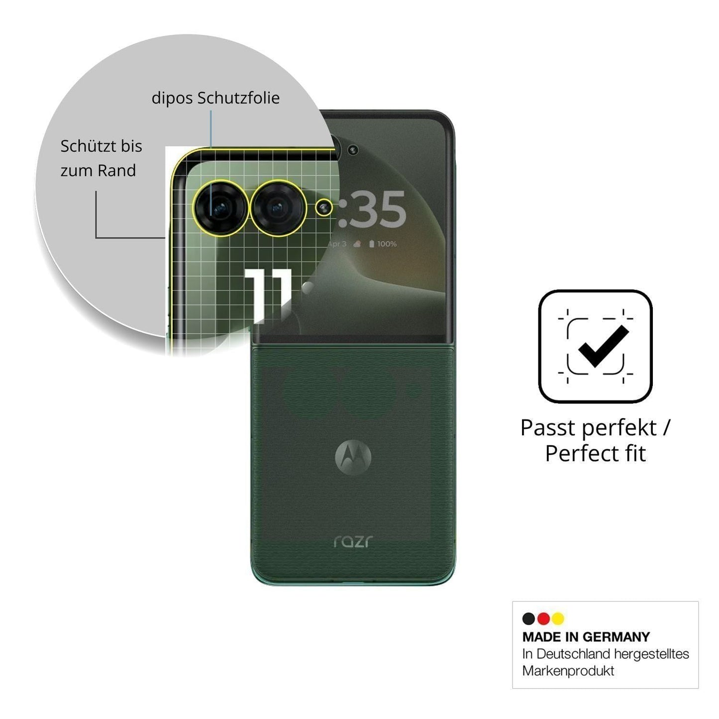 Full Cover Privacy Blickschutzfolie für Motorola R (4)
