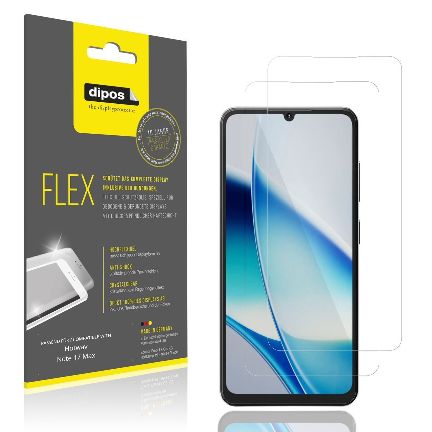 2x 3D Full Cover Schutzfolie für Hotwav Note 17 Ma (1)
