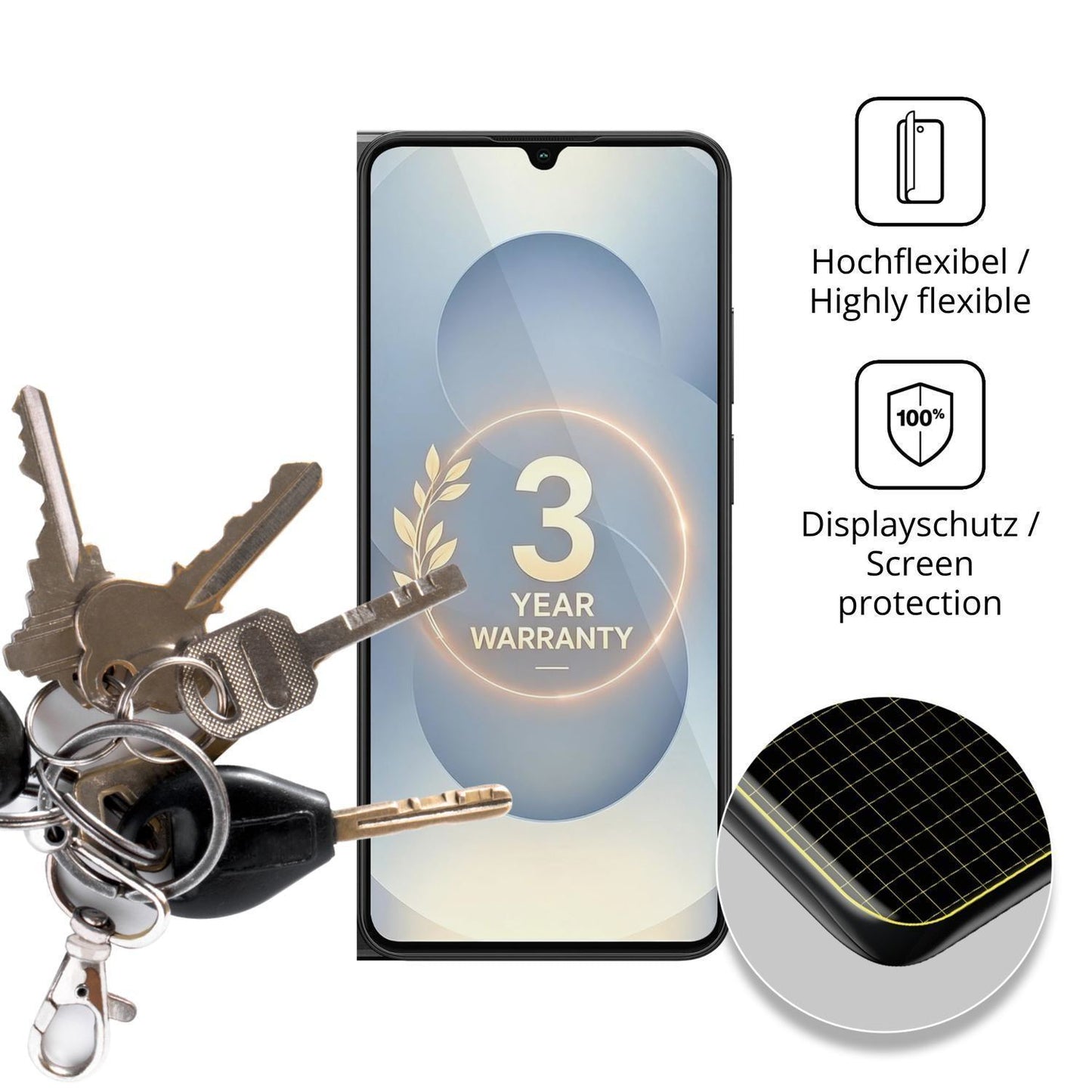 2x 3D Full Cover Schutzfolie für Blackview Wave 10 (3)