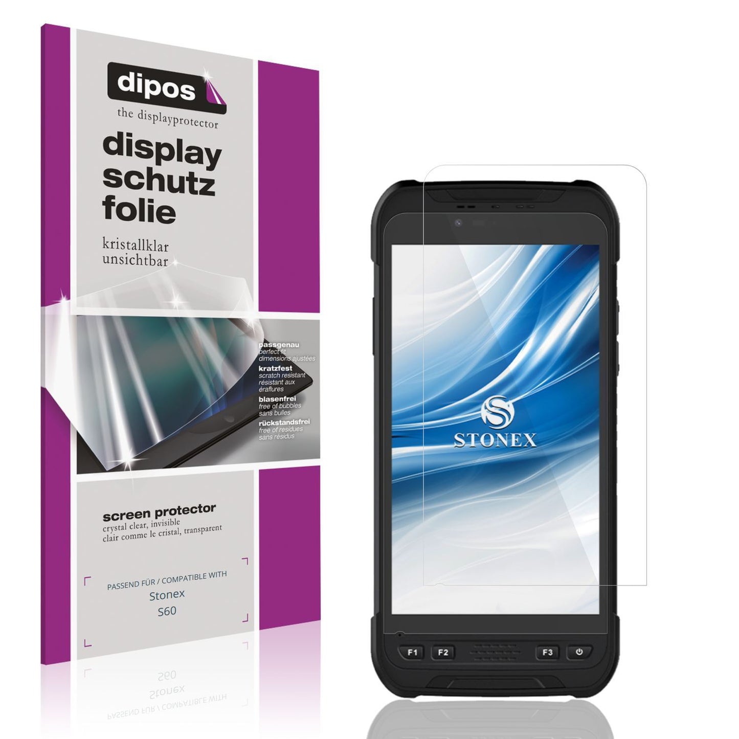 4x Schutzfolie klar für Stonex S60 Display-Schutzf (1)
