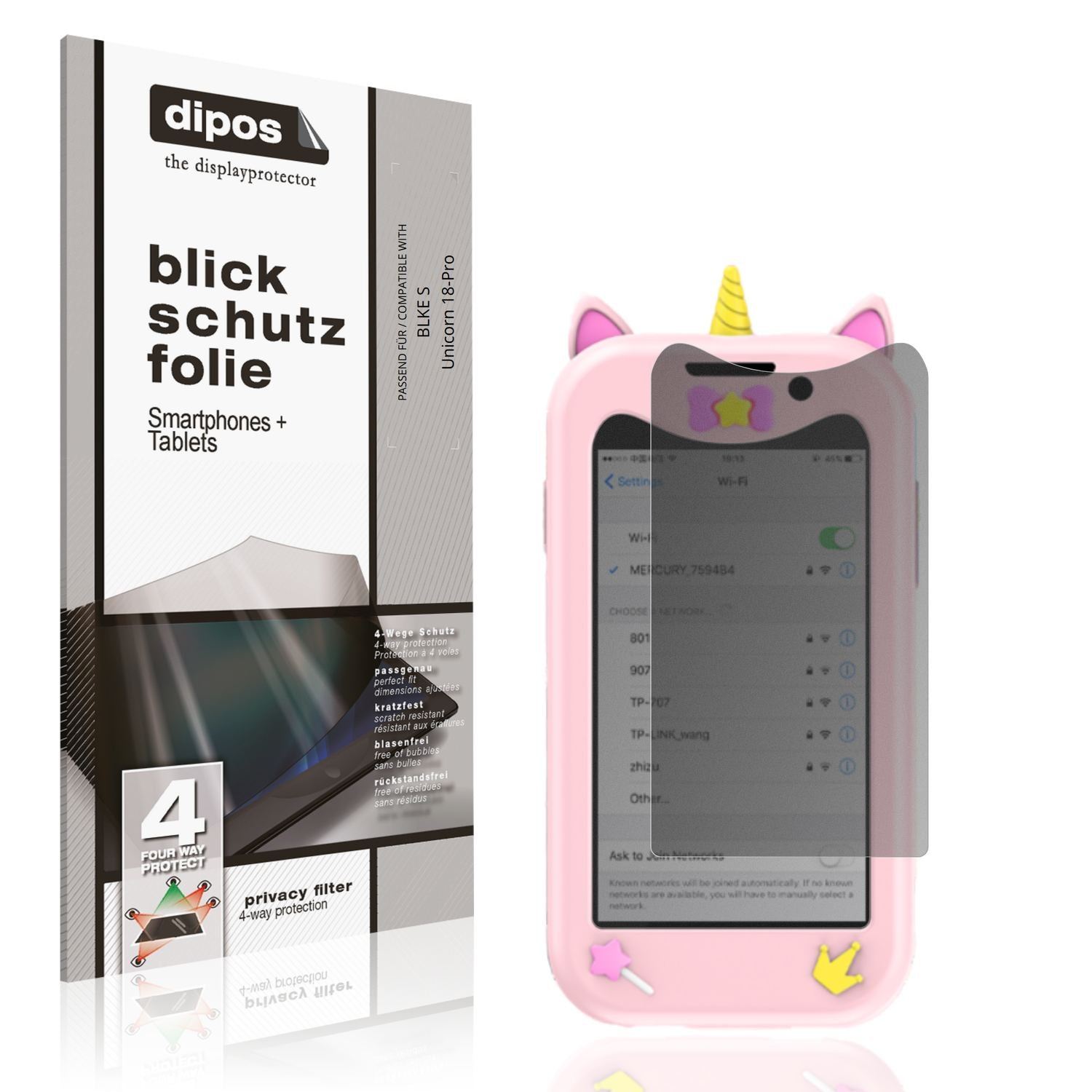 Blickschutzfolie für BLKE S Unicorn 18-Pro matt Sc (1)
