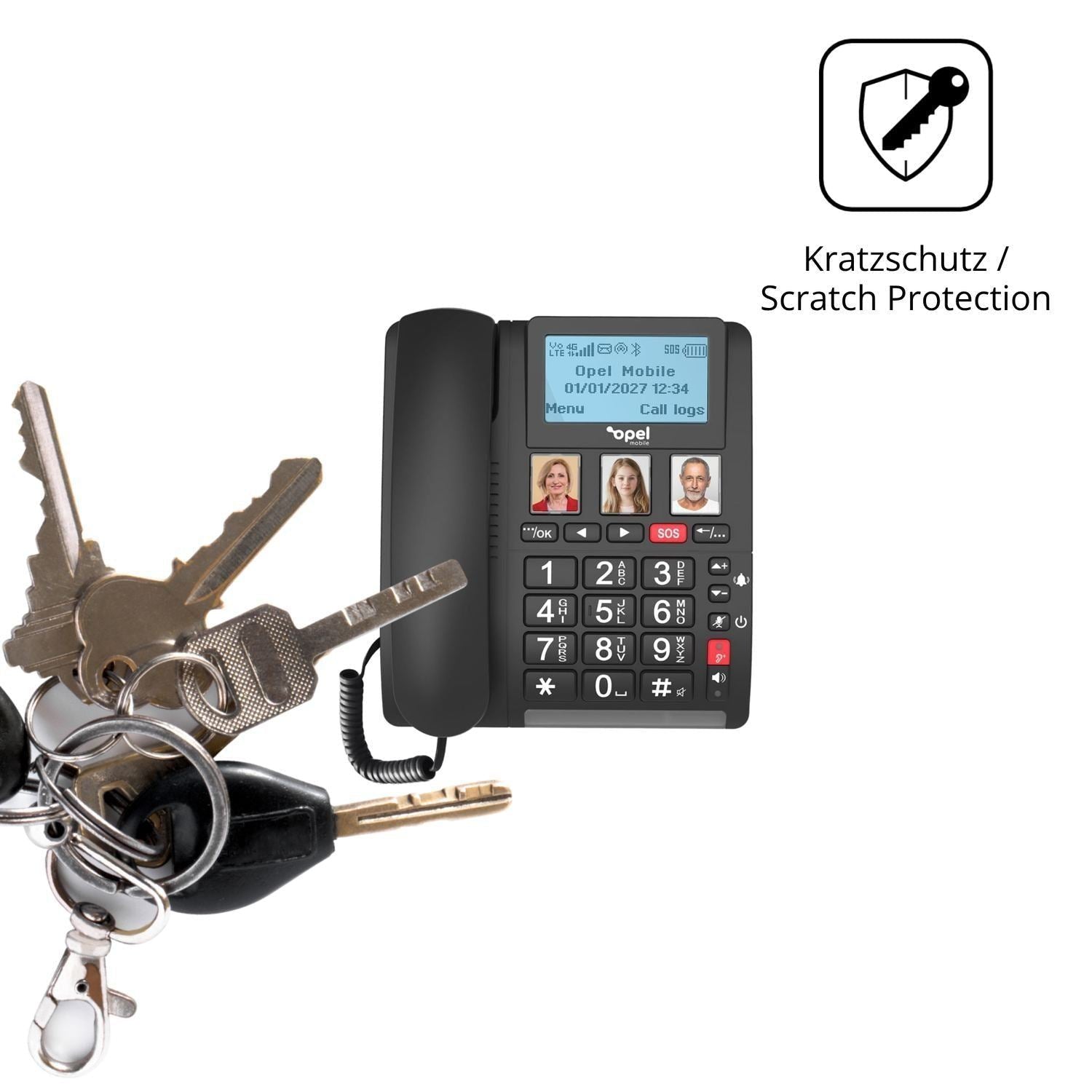 4x Schutzfolie klar für Opel Mobile Home Phone 2 D (4)