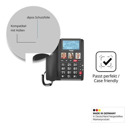 4x Schutzfolie klar für Opel Mobile Home Phone 2 D (6)
