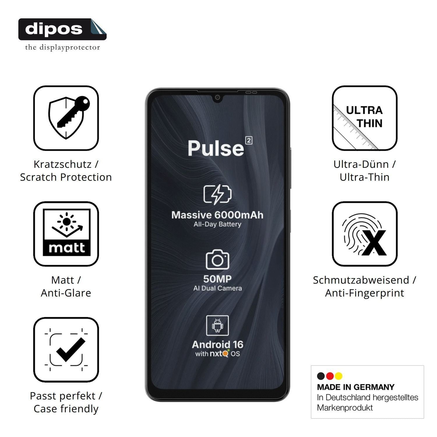 4x Schutzfolie matt für Aiplus AI+ Pulse 2 Display (1)