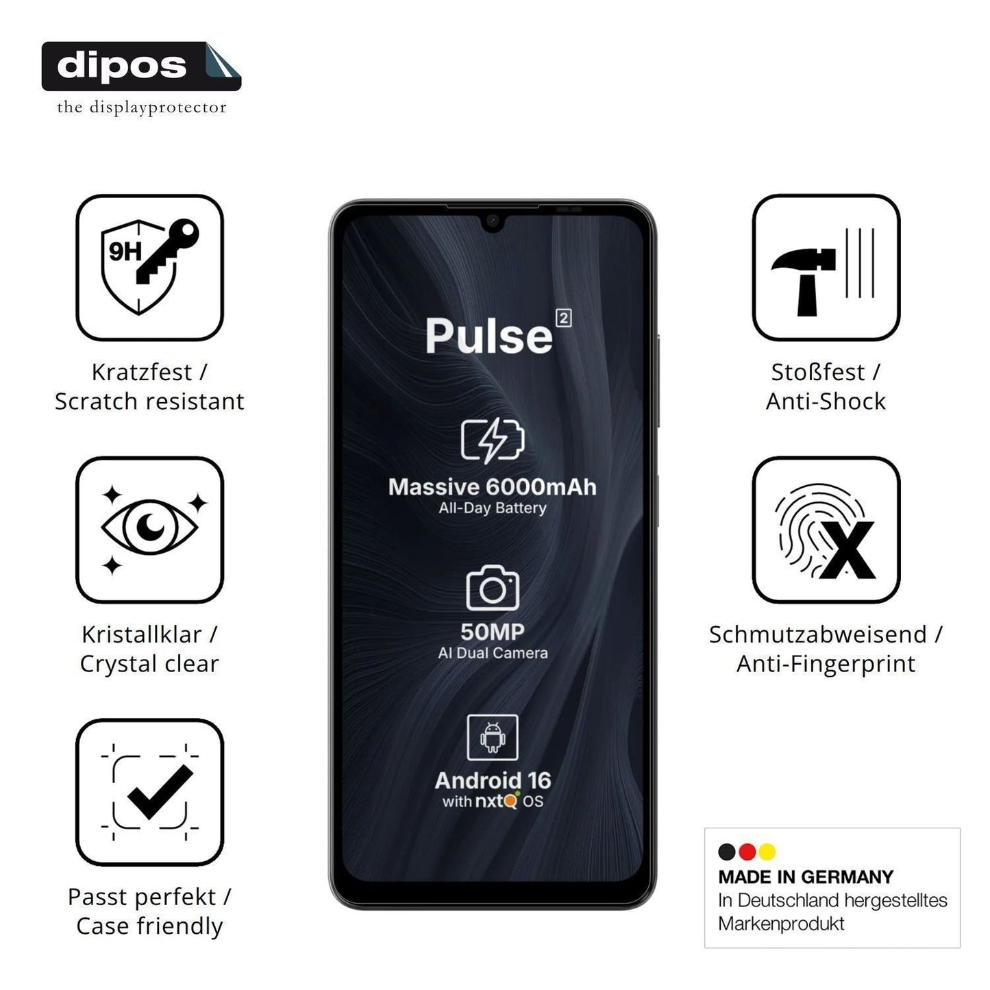 2x 9H Schutzfolie für Aiplus AI+ Pulse 2 Panzerfol (1)