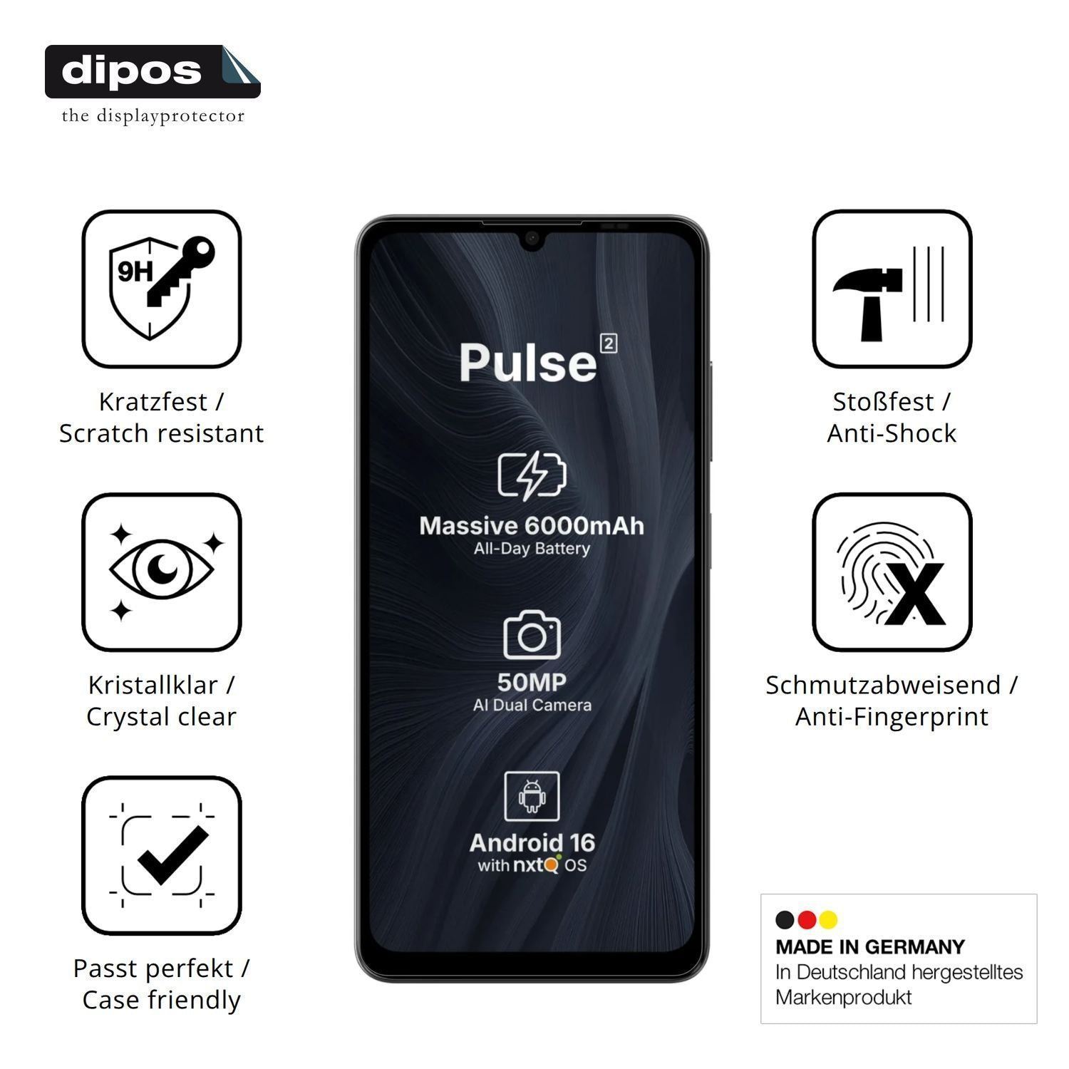 2x 9H Schutzfolie für Aiplus AI+ Pulse 2 Panzerfol (1)