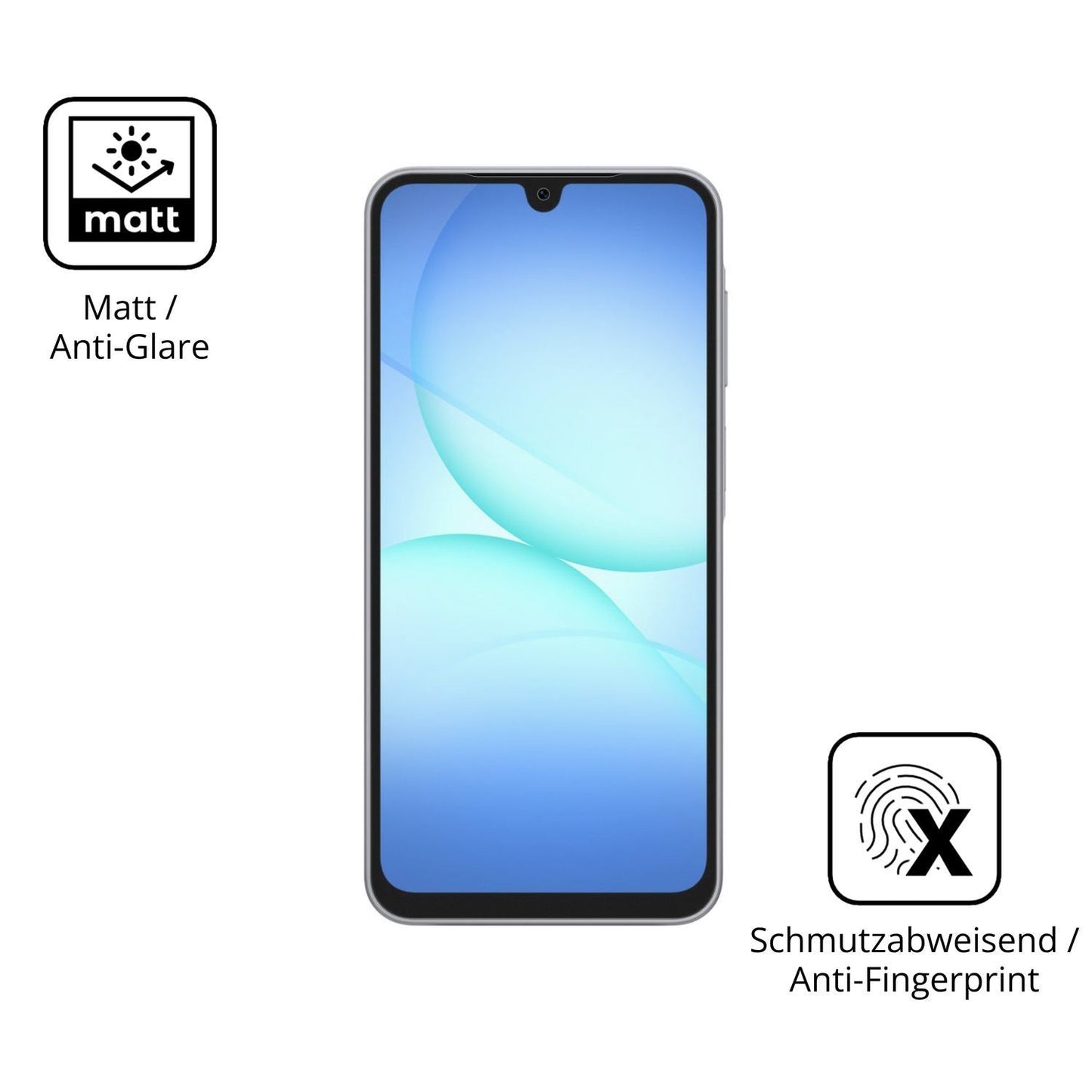 2x 9H Schutzfolie matt für Samsung Galaxy Buddy5 P (5)