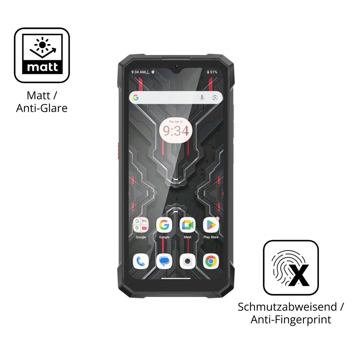 4x Schutzfolie matt für Hotwav W11 Pro Display-Sch (5)
