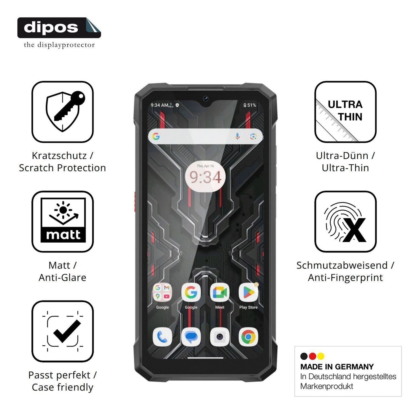 4x Schutzfolie matt für Hotwav W11 Pro Display-Sch (7)