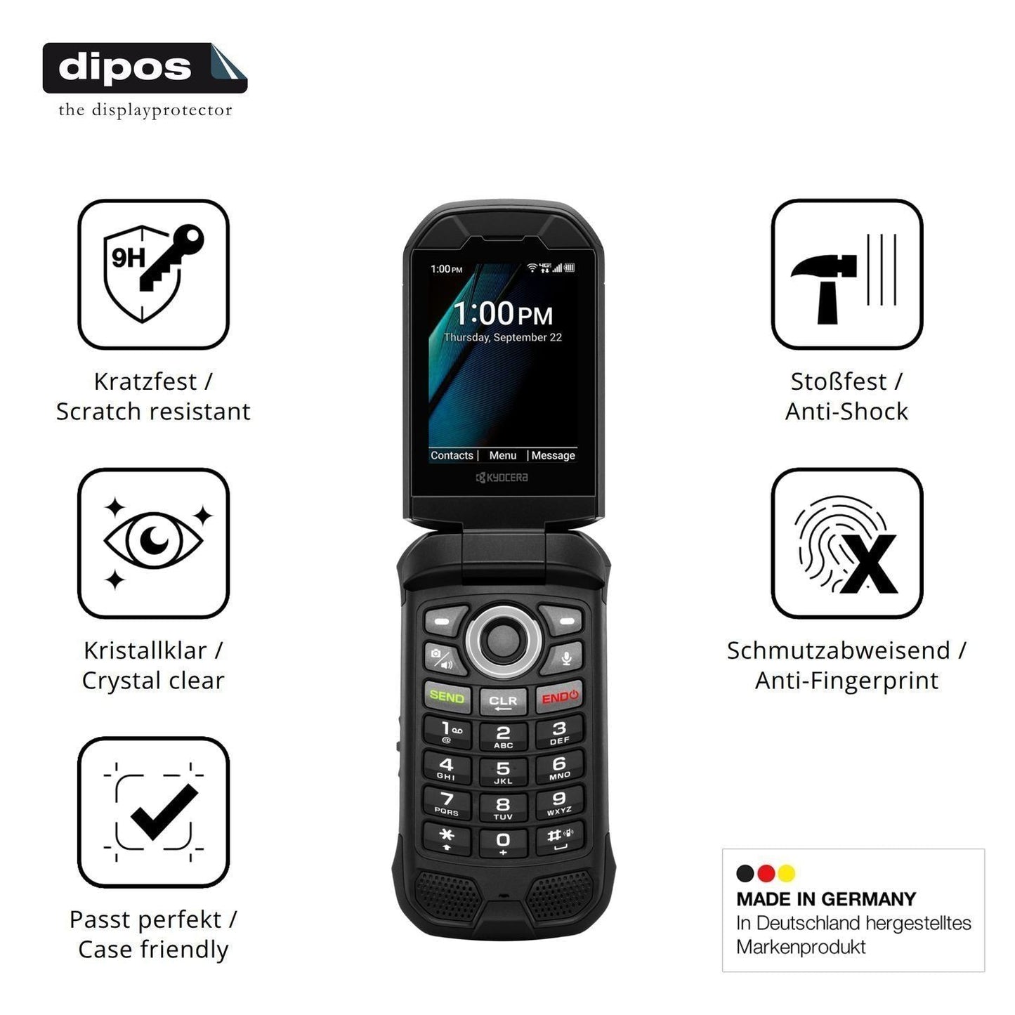 2x 9H Schutzfolie für Kyocera DuraXV Extreme+ Panz (1)