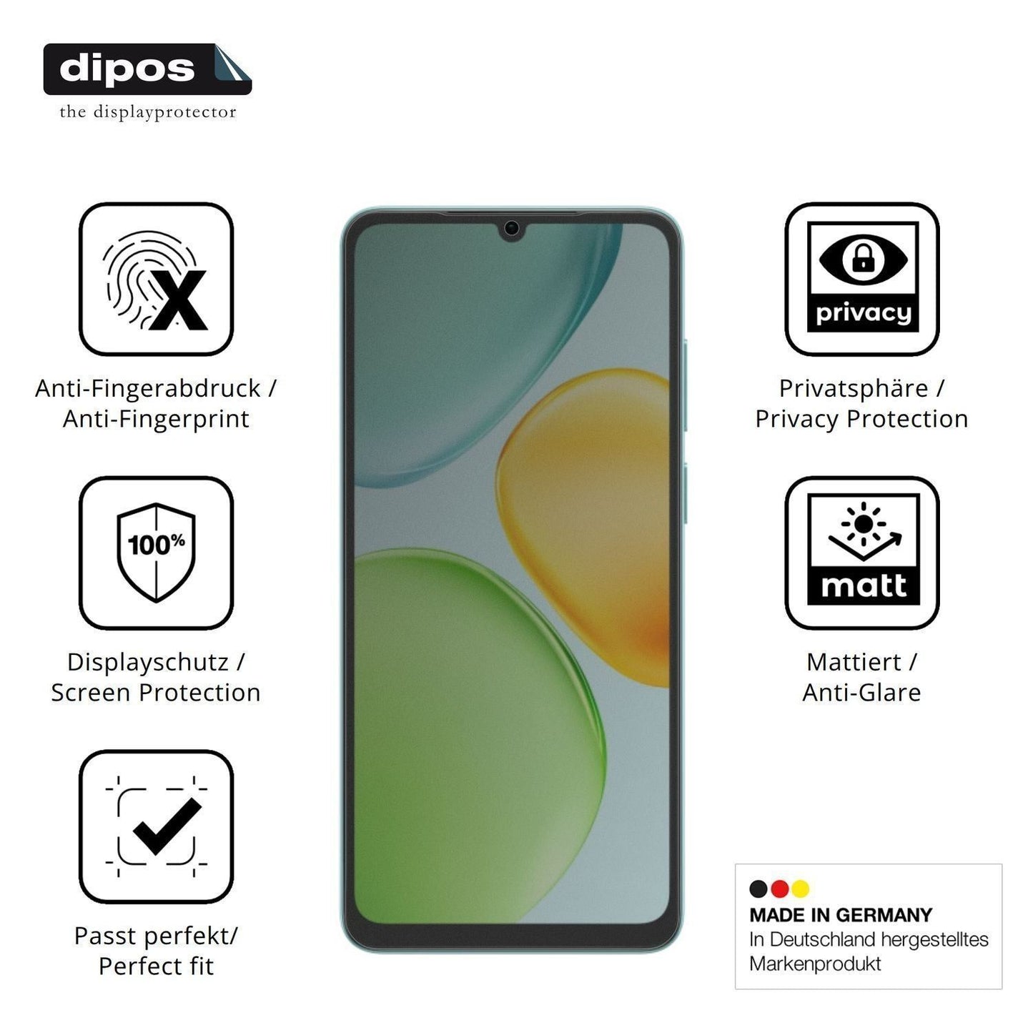 Blickschutzfolie für Honor 500 Smart 5G matt Schut (5)