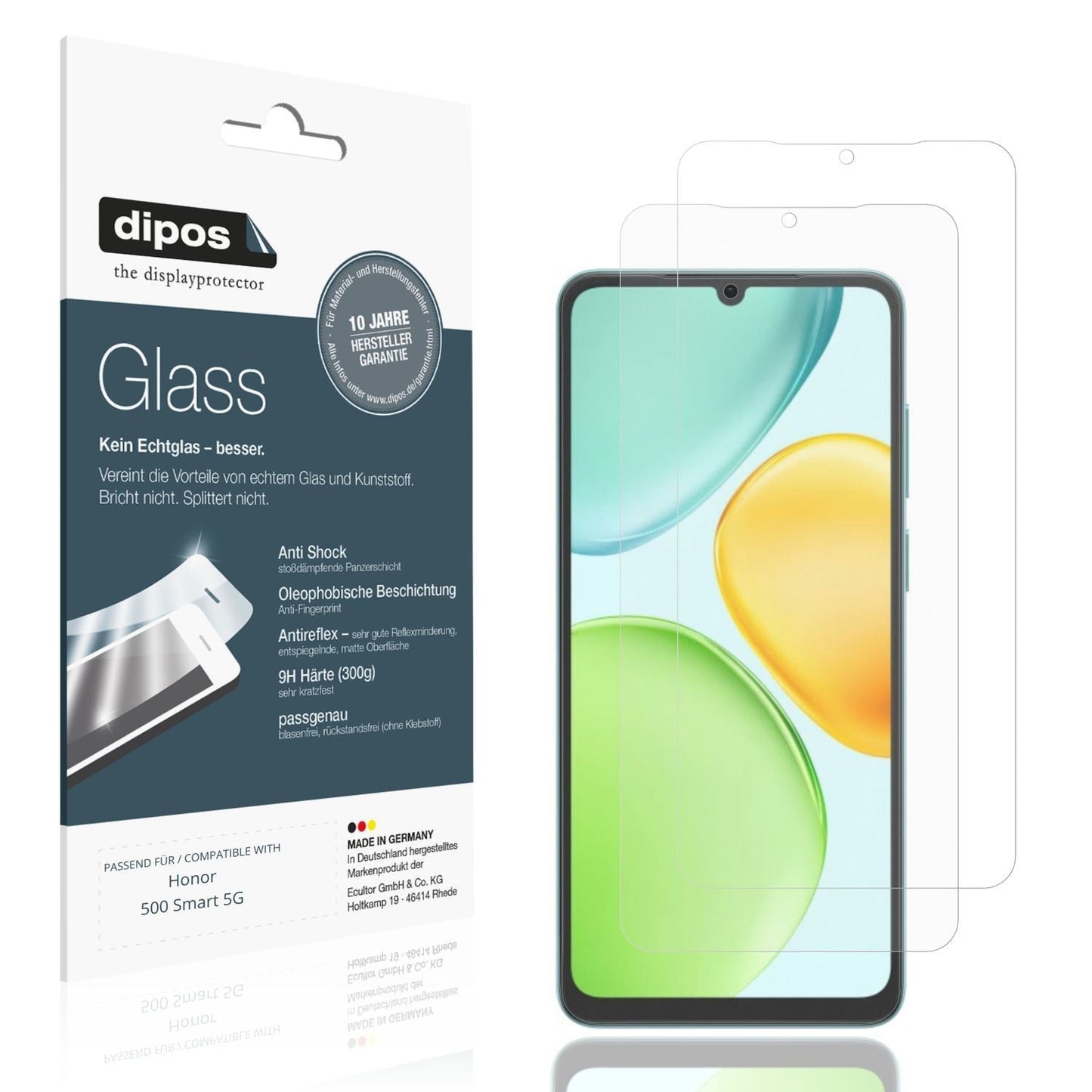 2x 9H Schutzfolie matt für Honor 500 Smart 5G Panz (1)