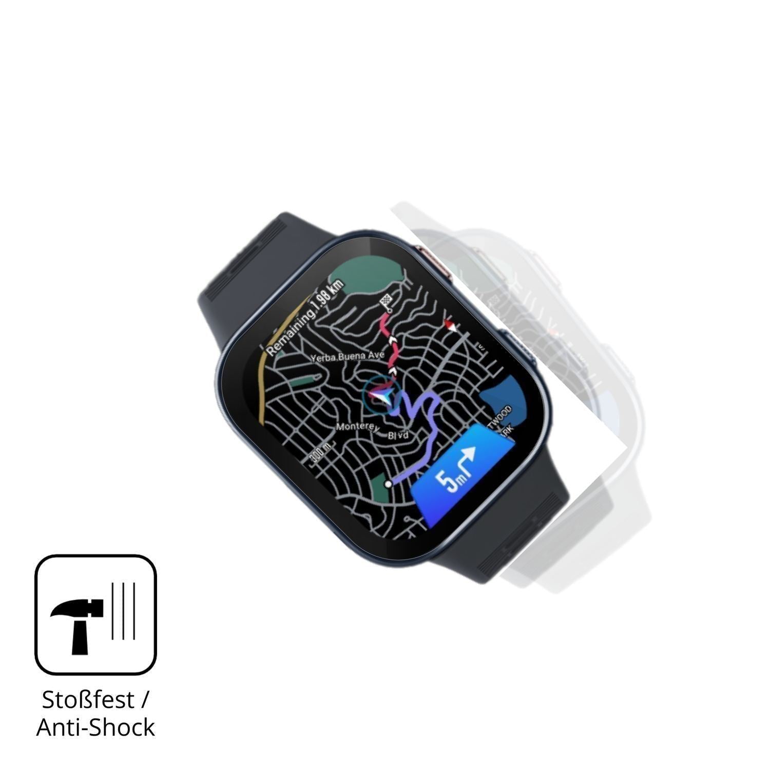 2x 9H Schutzfolie für Amazfit Bip Max 50mm Panzerf (4)