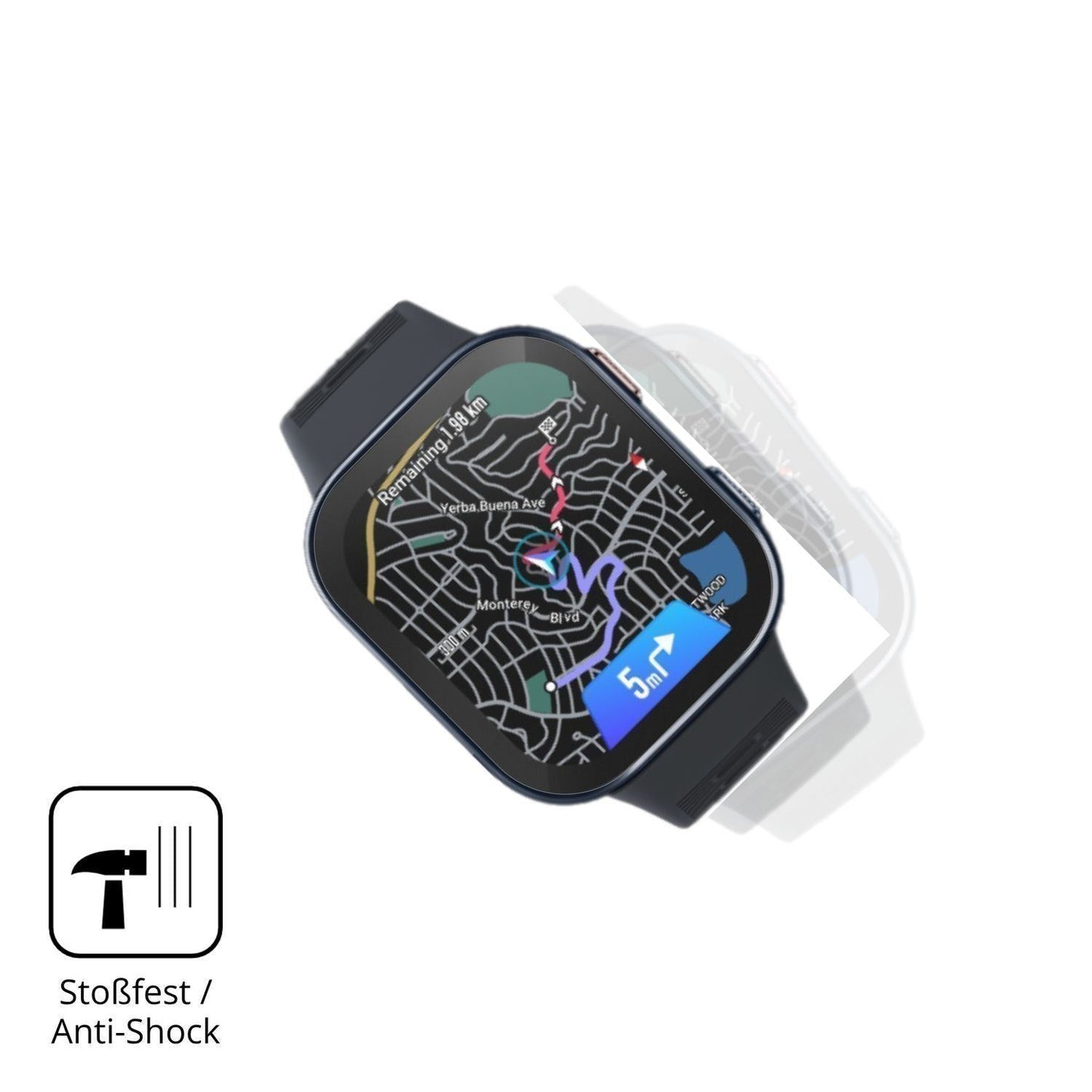 2x 9H Schutzfolie matt für Amazfit Bip Max 50mm Pa (4)
