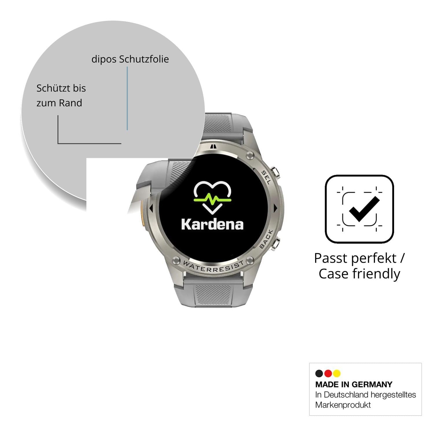 2x 9H Schutzfolie für Kardena Care GPS Panzerfolie (6)
