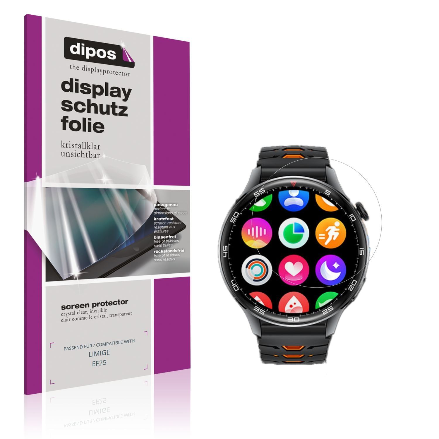 6x Schutzfolie klar für LIMIGE EF25 Display-Schutz (1)